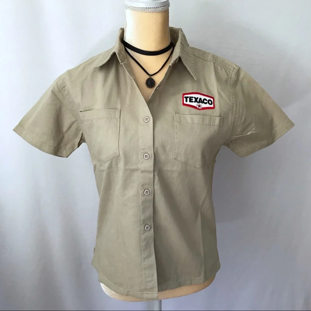 Vintage NWOT Almost Legal Texaco Button Down Shirt - Picture 1 of 6